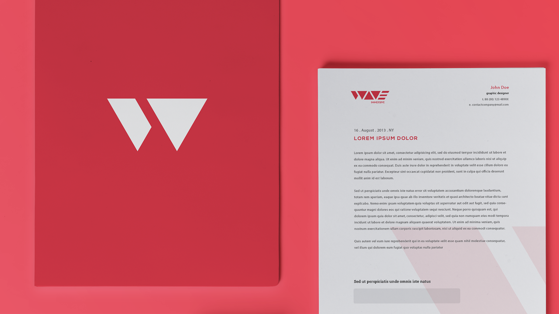 Wave Immersive Letterhead | JD Salvadore | Graphic Design | London