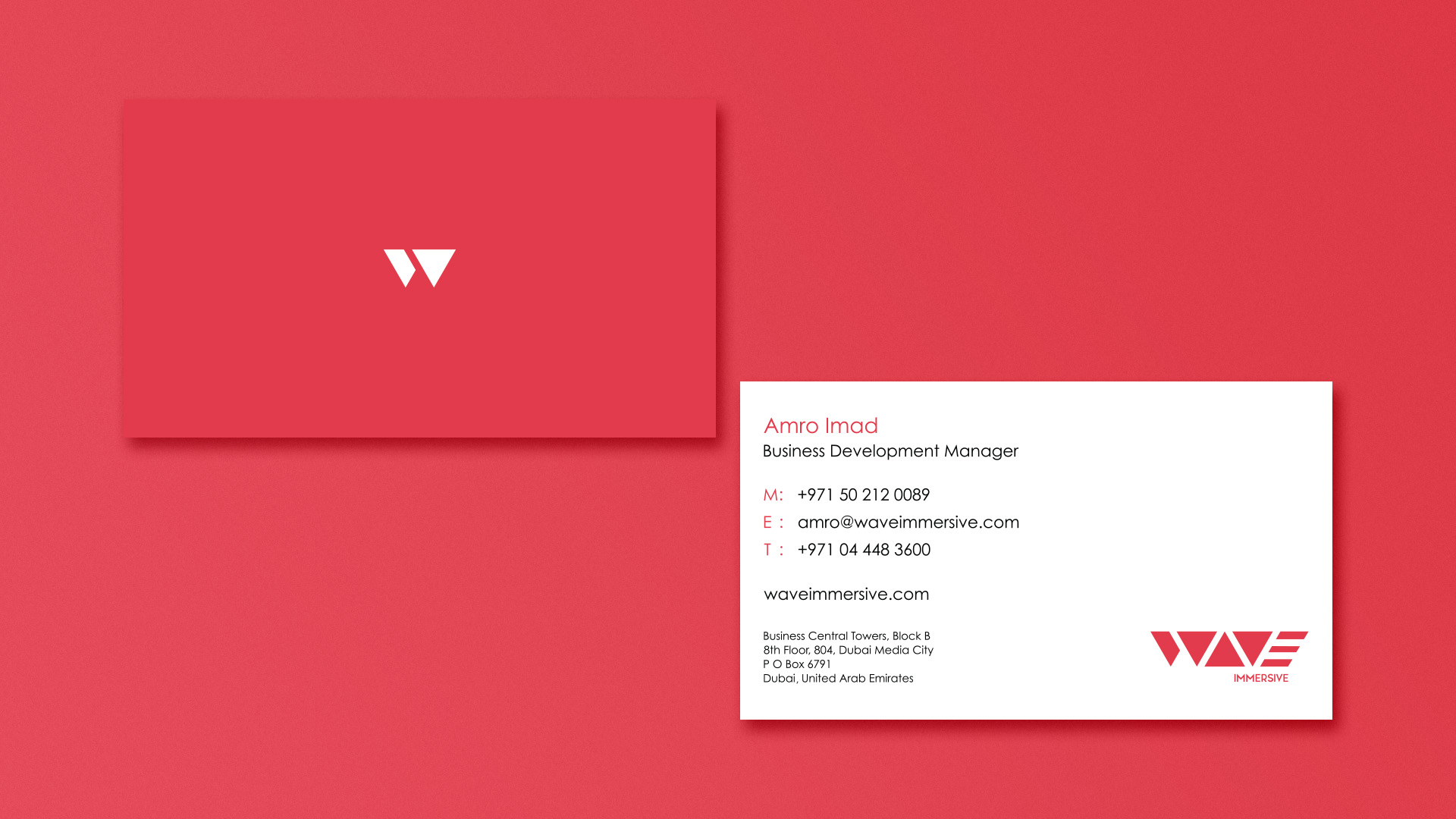 Wave Immersive Business Cards | JD Salvadore | Graphic Design | London